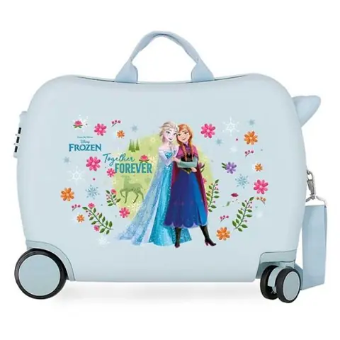 Disney - Valise trotteur enfant La Reine des Neiges "Frozen Forever" - 50 x 38 x 20 cm - Bleu
