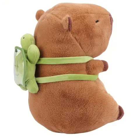 Capybara – Peluche Capybara Sans Chaîne Modèle Tortue À Dos Chaîne Ordinaire Jouets En Peluche Poupée En Peluche 1969 Pouces
