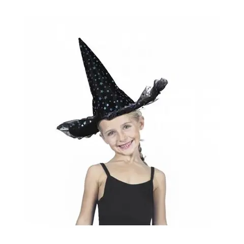 Chapeau sorciere etoiles irisees luxe enfant