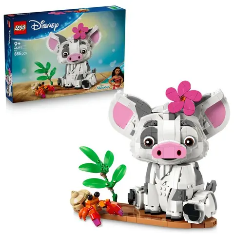 LEGO  Disney Vaiana 43292 Pua - Jouet de Construction dès 9 ans - Décoration Petit Cochon
