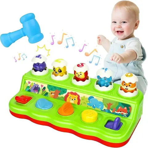 Jouet Enfant - Jouet Pop Up Musical Bébé 1-5 Ans - Jeu Montessori Motricité Fine - Cadeau Enfan