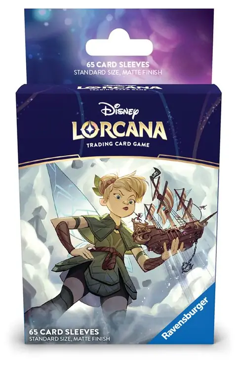 Carte à collectionner Lorcana Disney Ravensburger Le Règne de Jafar Protège-cartes Sleeves Fée Clochette