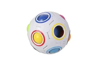 Boule casse-tête magique en plastique multicolore -  -