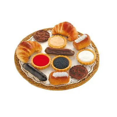 Jouet en plastique - Patisserie assortie - Sachet de 12