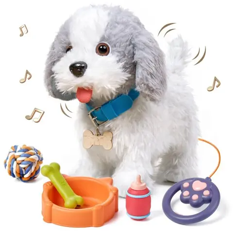 Napasa Chien Interactif Qui Marche et Aboie avec Laisse