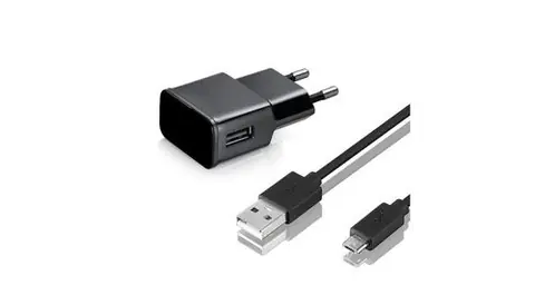 Chargeur secteur micro usb hobby concept adaptateur secteur avec câble micro usb pour smartphone tablette noir