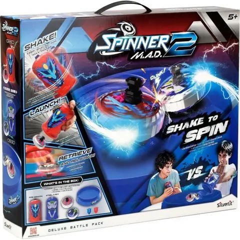 Jeu dambiance - SILVERLIT - SPINNER MAD 2 - 2 toupies - 1 arène - À partir de 5 ans