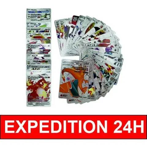 Cartes à Jouer et à Collectionner - ZISONIX - Pokémon - 55 Cartes - 16 Vmax - 11 GX - 13 V