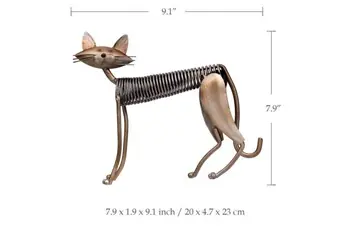 Métal Figurine fer Art décoration chat forme artisanat artisanat Figurine Art décoration moderne maison décoration ornement modèle 2