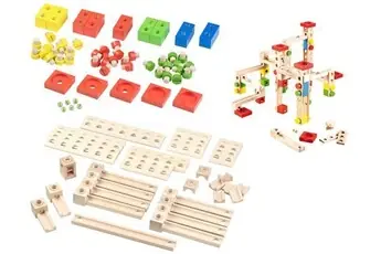 : Circuit à billes en bois, 100 pièces