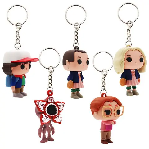 Lot de 5 Populaires  Porte-clés Mini-Figurine en Vinyle à Collectionner Fantaisie - Cadeau de Noël Idée de Cadeau Anime Fans
