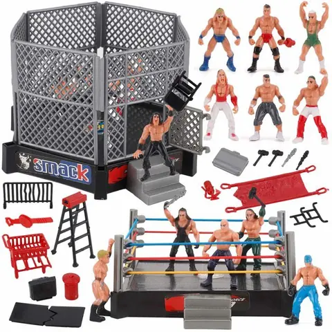 Figurines dAction - ULISEM - Ensemble de 12 Lutteurs - Accessoires Inclus