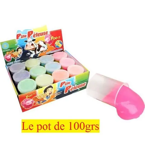 Pâte Péteuse Pâte a prout fluo 100gr (le pot) Farce et attrape: