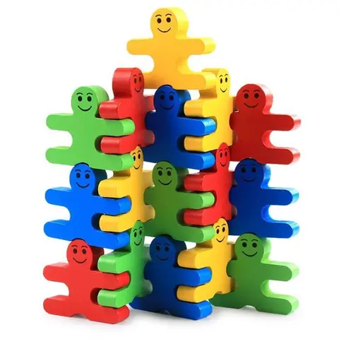 16 blocs de figures équilibrésjouets éducatifs créatifs cadeaux danniversaire des enfants jouets empilés équilibrés pour enfants