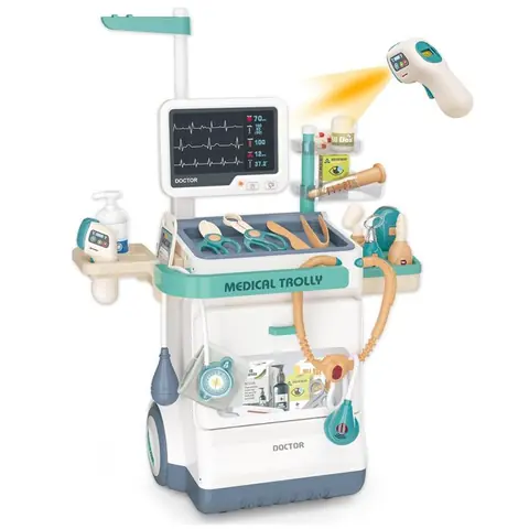 Coffret Docteur Jouet - Chariot Medical Mobile pour Enfants