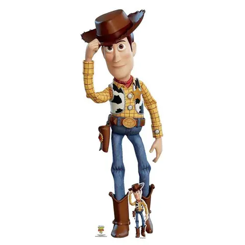 Figurine en carton - Disney - Woody - 162 cm - Décoration chambre enfant - Licence officielle