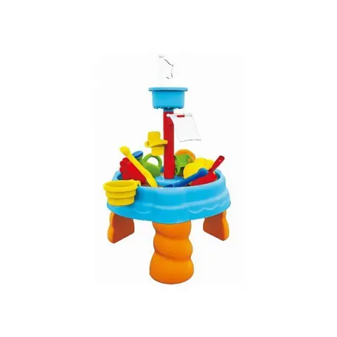 Table activites Jeux Sable et Eau enfant avec accessoires moules rateau pelle etc - 385x385x23cm - Des 18