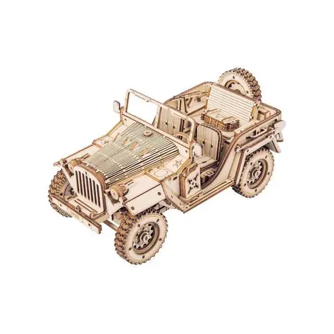 Puzzle 3D en bois camion lourd modèle - ROBOTIME de voiture mécanique bricolage Kits de véhicules