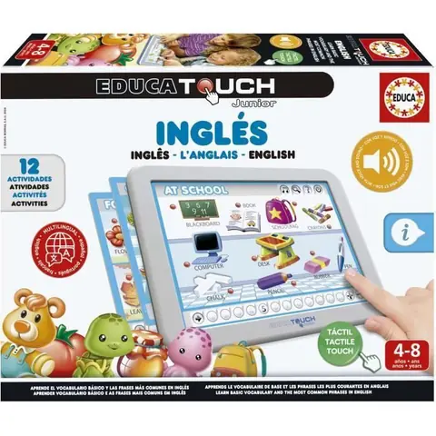 Touch Junior - Jeu éducatif - EDUCA - Anglais - Apprentissage du vocabulaire quotidien - 2 à 6 ans