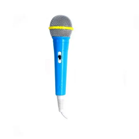 Microphone filaire pour enfants karaok chant jouet musical amusant bleu Label