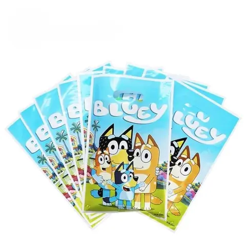 Lot de 10 Sachets Bonbons Cadeaux Bluey - Idéal pour Anniversaires et Fêtes
