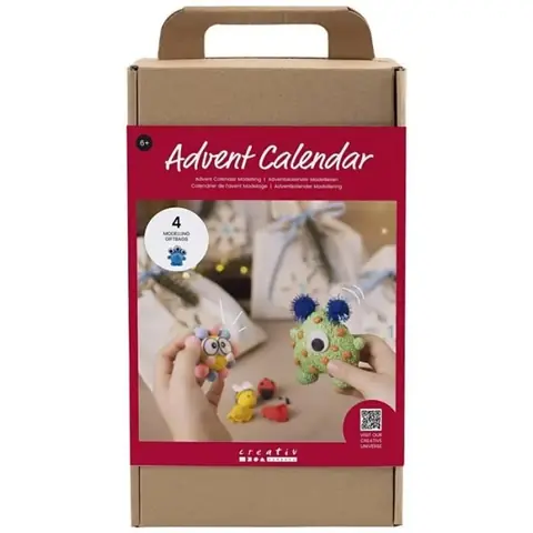 Calendrier de lAvent enfant - Modelage - 4 projets créatifs - Blanc