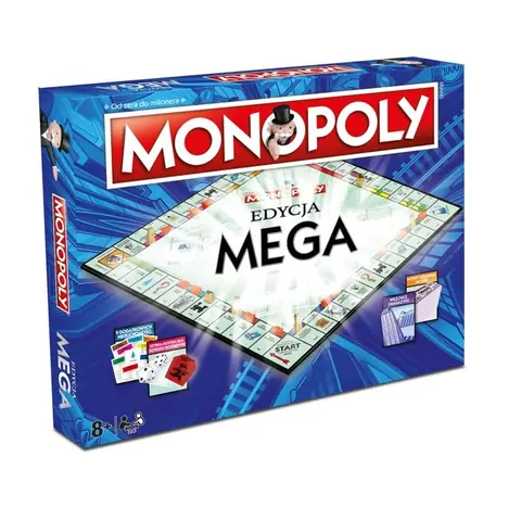 Jeu de société - Monopoly - Winning Moves - Édition Mega - Plateau XXL - Règles améliorées