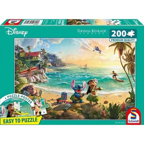 Puzzle enfant - SCHMIDT SPIELE - Lilo & Stitch - Disney Kinkade - 56557 - 200 pièces