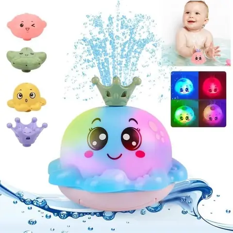 Jouet Bain Bébé 1 2 3 Ans Enfants Jouets De Bain Jeux De Bain Jouet De Bain Pour Bebe Led Pieuvre Induction Automatique [n531]