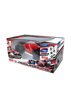 LEXIBOOK - Crosslander® Fire - Voiture télécommandée TT rechargeable avec vapeur, sons, lumières, télécommande et bracelet