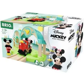DISNEY Brio Gare à enregistreur vocal - Mickey Mouse - Accessoire pour circuit de train en bois - Ravensburger - Dès 3 ans - 32270