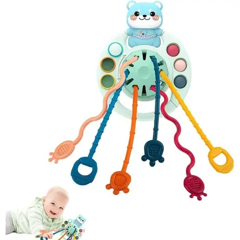 Jouets MontessoriJouet Enfant 1 an Jouet Sensoriel pour BéBé pour Tout-PetitJouets Doux en SiliceCadeaux pour Fille Garçon