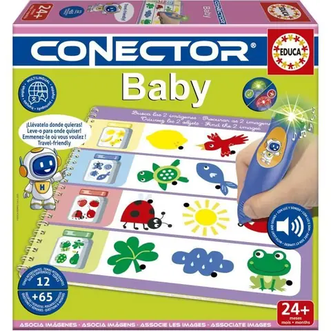 Conector Baby - Jeu éducatif - EDUCA - 65 questions 12 thèmes format livre - Dès 2 ans