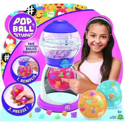 Jeu créatif - GIOCHI PREZIOSI - Pop Ball Studio - Fabrique à balles squishy - Personnalise et presse