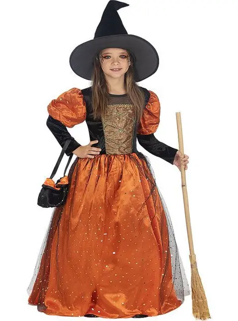Déguisement sorcière Premium fille 123407 - Funidelia- Déguisement fille et accessoires Noel Halloween carnaval et fêtes
