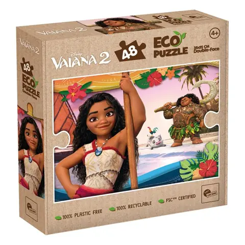 ECO-PUZZLE 48 pièces double face Vaiana - Oceania 2 puzzle écologique à colorier dès 3 ans