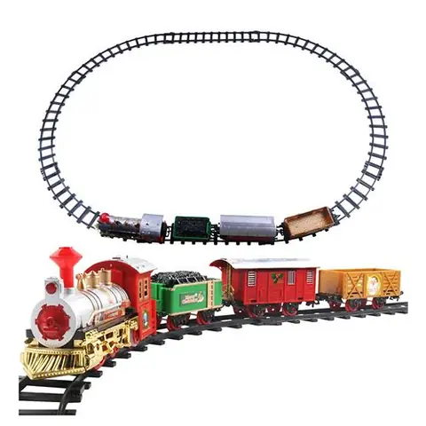 Train électrique de Noël avec lumières et musique