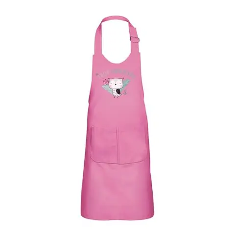 Fabulous Tablier Cuisine Enfant 2 Poches Rose Trop Chouette - Haut de gamme