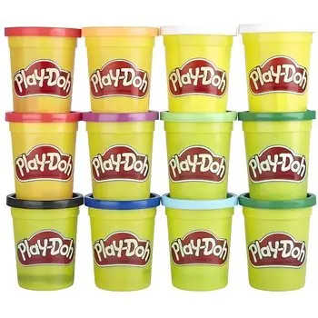 PLAY-DOH -12 Pots - Pâte à modeler - Couleurs Hiver - 112 g chacun
