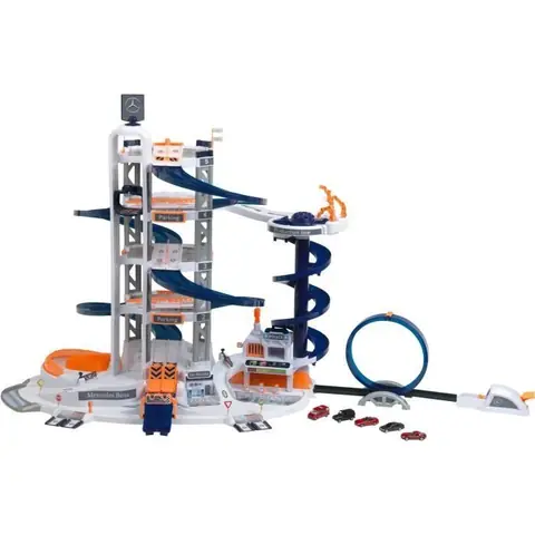 Garage Mercedes-Benz Mega Universe - KLEIN - 3809 - Fonctions électroniques catapulte avec looping tunnel etc. - Dès 3 ans