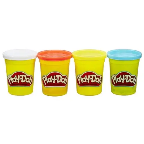 Pâte à modeler PLAY-DOH - Pack de 4 couleurs classiques atoxiques pour enfants - Pots de 112 g