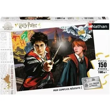 HARRY POTTER Puzzle 150 pièces - Harry Potter et Ron Weasley - Nathan - Puzzle Enfant + Trieur - Dès 7 ans