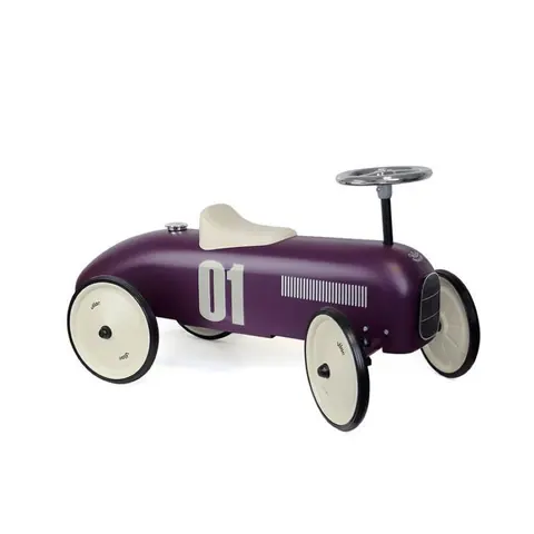 Porteur enfant - VILAC - Porteur voiture vintage aubergine - Métal - 4 roues - 28 cm hauteur dassise