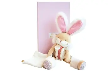 Peluche Doudou et Compagnie Lapin de Sucre Rose