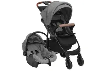 Poussette pour Bébé 3-en-1 Landau Pliable pour Tout-petit Enfants orte-bébé Siège Auto pour Bébé Poussette de Voyage 10377