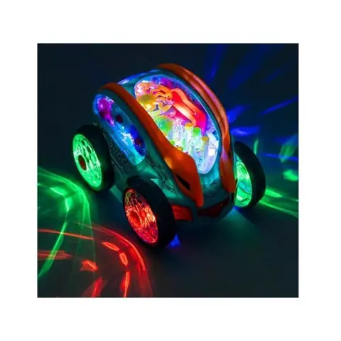 Voiture à Engrenages - Bump and Go - Rouge - Lumières LED - Jouet Enfant - 12 mois et plus