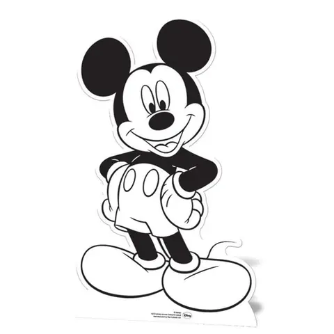 Figurine en carton à colorier - Disney - Mickey Disney - Blanc - Mixte - 3 ans et plus