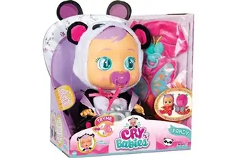 Poupée Cry Babies Panda + Pyjama Papillon - Multicolore