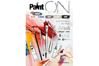 Bloc papier multi-techniques Paint'On Denim A4 24 feuilles 250 g Modèle aléatoire