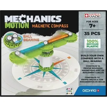 GEOMAG MECHANICS, MOTION 35 pcs, construction magnétique, jeux éducatifs, Jouet pour enfants dès 7 ans, GMT00